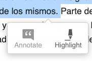 Hypothesis - botón de resaltado