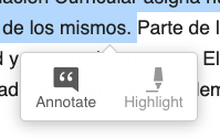 Hypothesis - botón de anotación