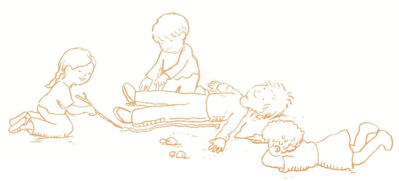 Archivo:Niños trazan cuerpo.jpg