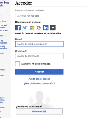 Acceso de usuario