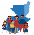 Personas diversas frente al mapa de Guatemala.png