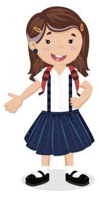 Niña con uniforme escolar
