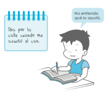 Iba por la calle cuando me asustó el can. No entiendo qué lo asustó