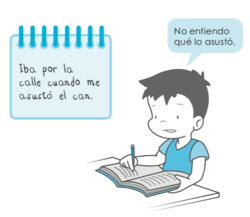 Iba por la calle cuando me asustó el can. No entiendo qué lo asustó