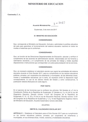 Acuerdo Ministerial No. 2-2017 Calendario escolar 2017.pdf