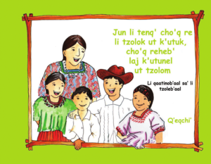 Nuestro idioma en la escuela - Q'eqchi' carátula.png
