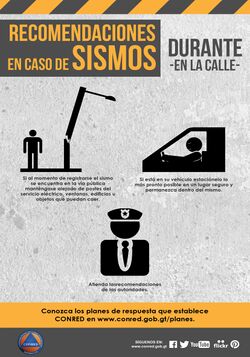 Conred afiche sismos durante calle