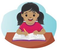 Figura 15. Niña realizando sus primeros trazos