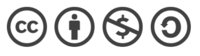 Iconos de CC BY-NC-SA