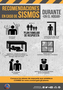 Conred afiche sismos durante hogar