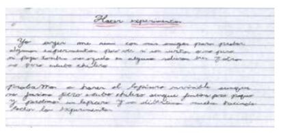 Hacer experimentos - 2 párrafos