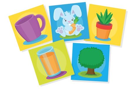 Tarjetas de objetos comunes - ejemplo
